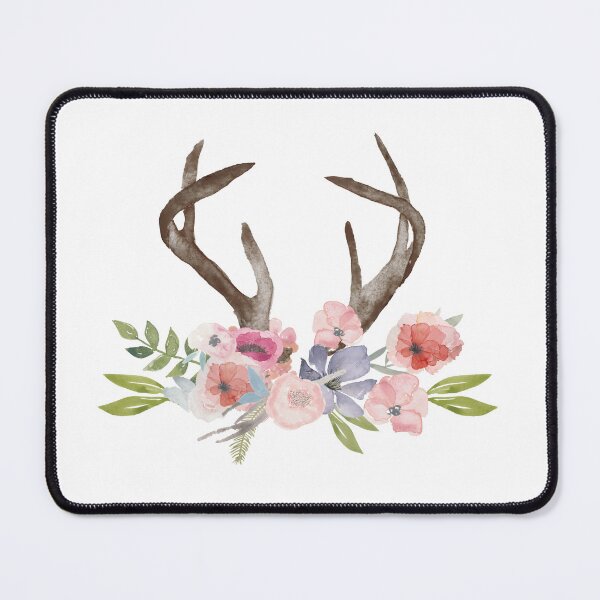 Item preview, Rustic Watercolor Wildflowers and Antlers designed and sold by Star Stream Design.