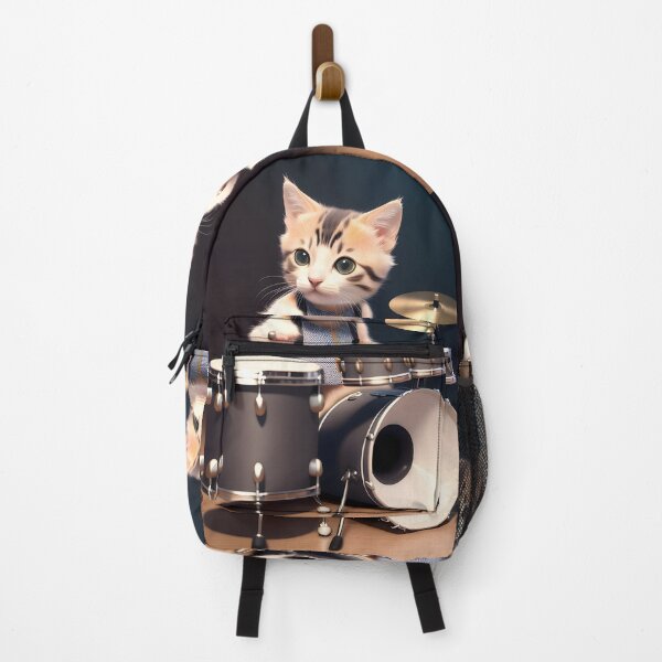 Item preview, Drummer cat - Modern digital art designed and sold by Ai-michiart.