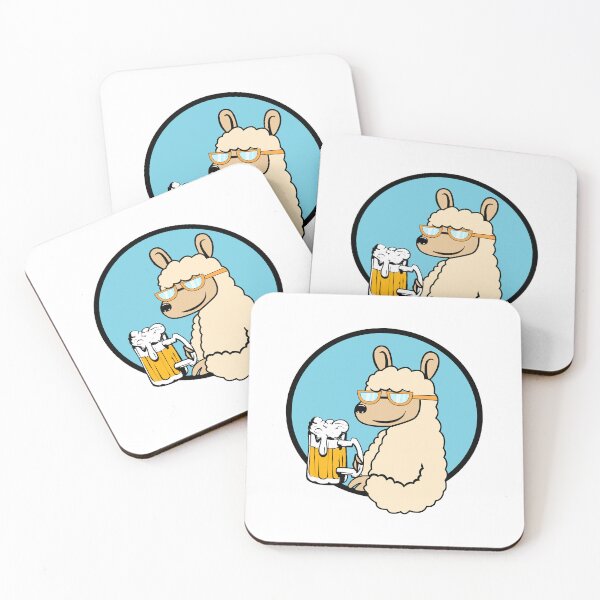 Item preview, Llama with beer designed and sold by monkesticker.