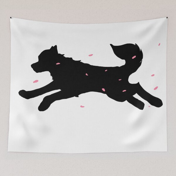 Item preview, Cherry Blossom Dog Silhouette  designed and sold by Peyton Mitchell.