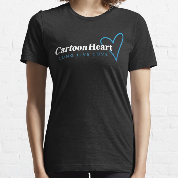 Cartoon Heart Logo Shirt - Blue Accent Essential T-Shirt