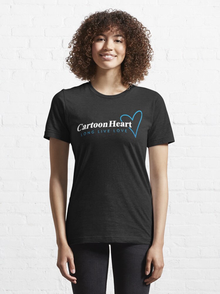 Alternate view of Cartoon Heart Logo Shirt - Blue Accent Essential T-Shirt