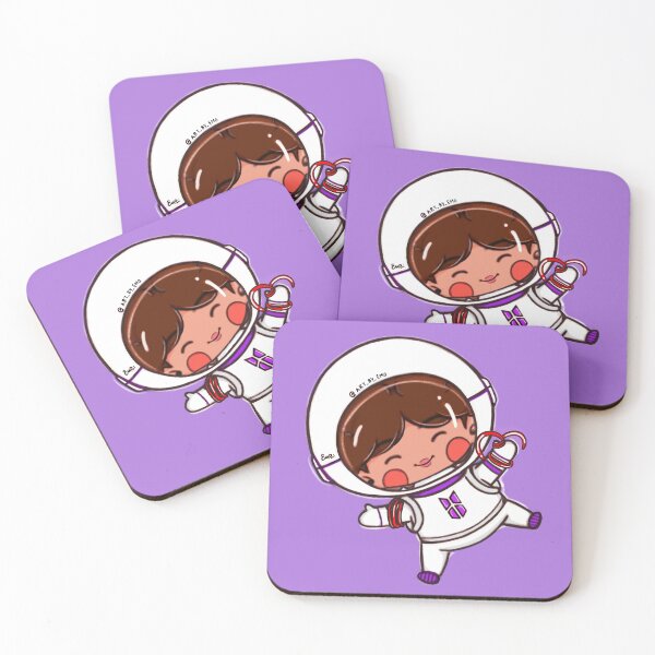 Item preview, astro jin the astronaut floating in space pattern designed and sold by art-by-emo.
