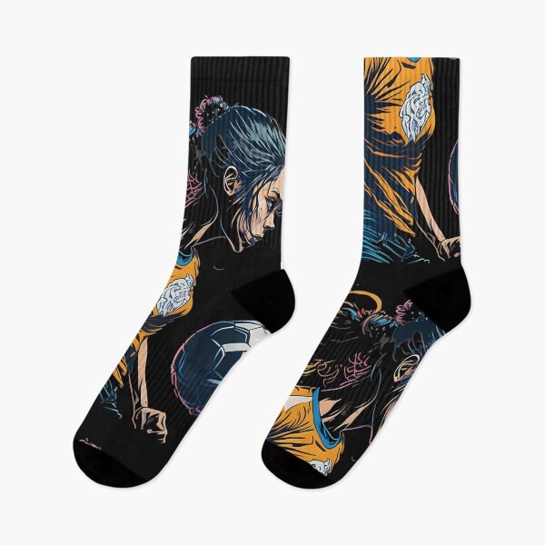 Artikelvorschau, Celebrate Women in Sports with Our Bold Female Soccer (Foot Ball) Player Art and Clothing entworfen und verkauft von Chromatic-Art.