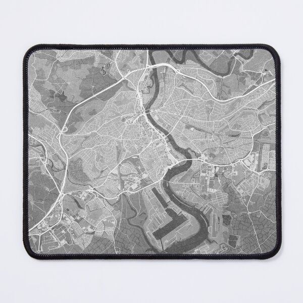 Item preview, Map of Newport (England) in gray vintage style designed and sold by blursbyai.