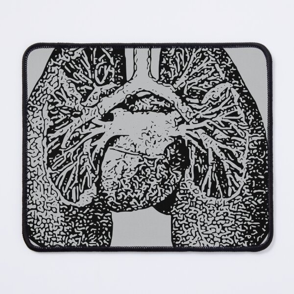 Item preview, Anatomical Lungs Black on Grey designed and sold by Beth Thompson.