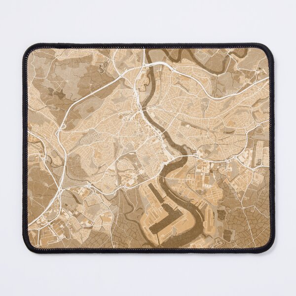 Item preview, Map of Newport (England) in sepia vintage style designed and sold by blursbyai.
