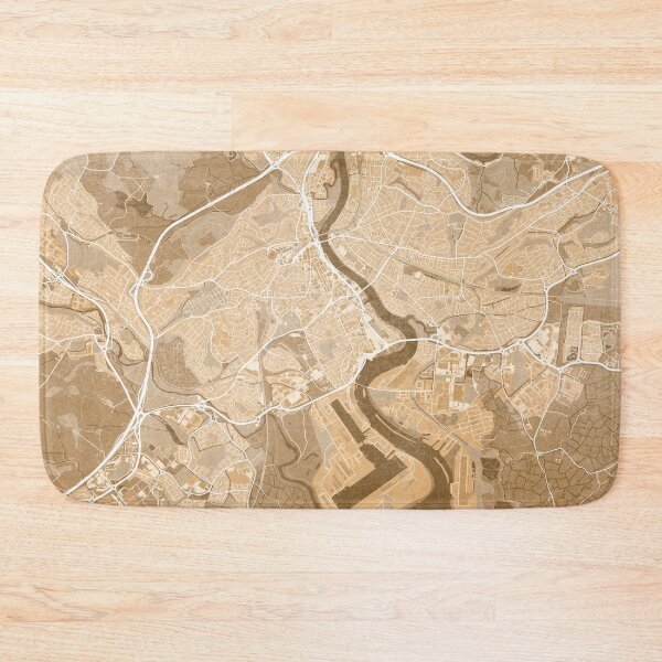 Item preview, Map of Newport (England) in sepia vintage style designed and sold by blursbyai.
