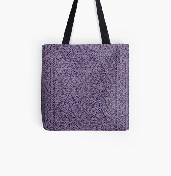 Pendant Purls - Purple All Over Print Tote Bag