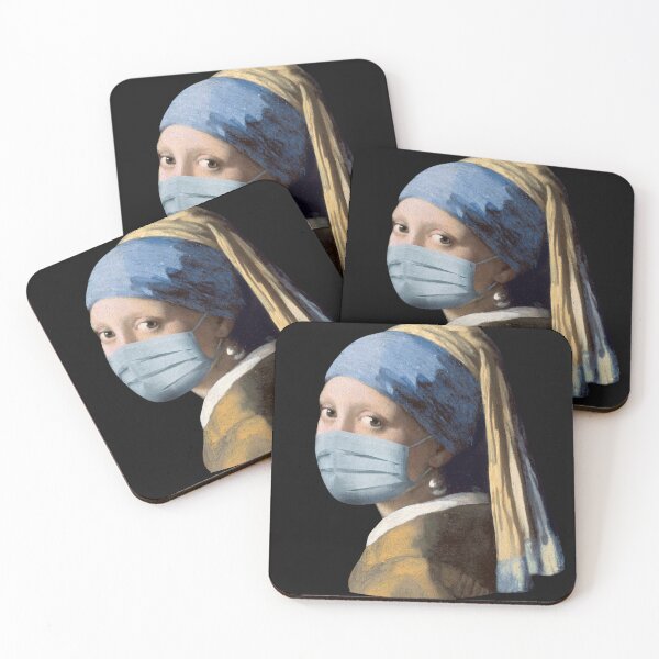 Item preview, Girl with a mask and a pearl earring designed and sold by Delphimages Art.