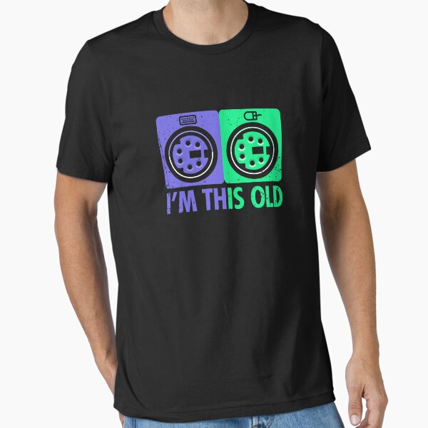 Vista previa del artículo con la obra «Soy este viejo profesional de TI de la informática retro de los años 90», diseñado y vendido por Nerd Shizzle.