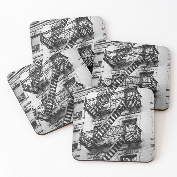Item preview, Exit, fire escape stairs in New York designed and sold by Delphimages Art.