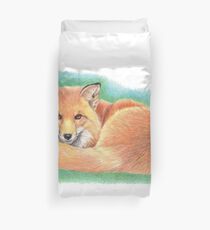 Red Fox Duvet Cover
