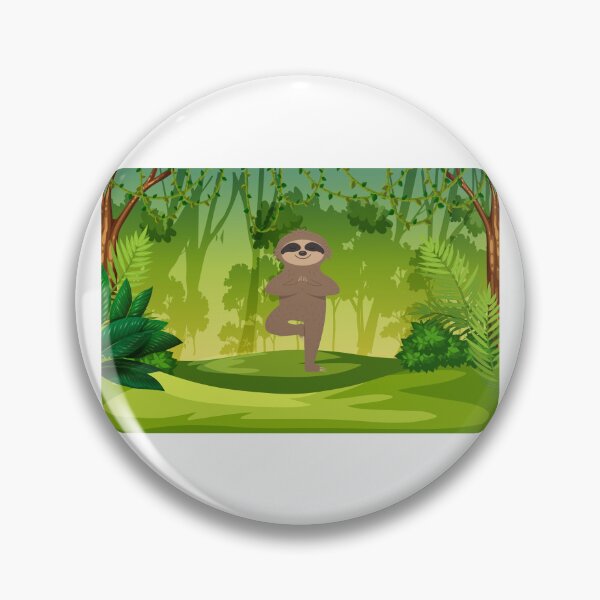 Item preview, Meditation in Jungle with sloth bear designed and sold by Meatredbubble.