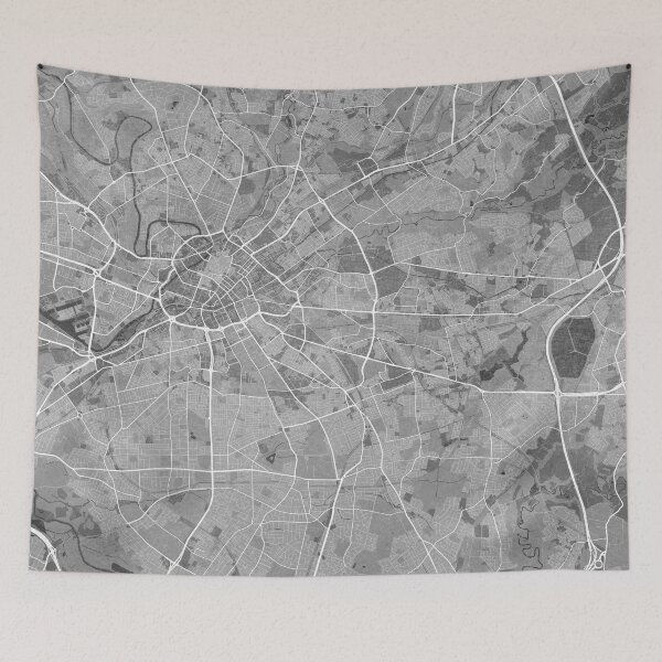 Item preview, Map of Manchester (England) in gray vintage style designed and sold by blursbyai.
