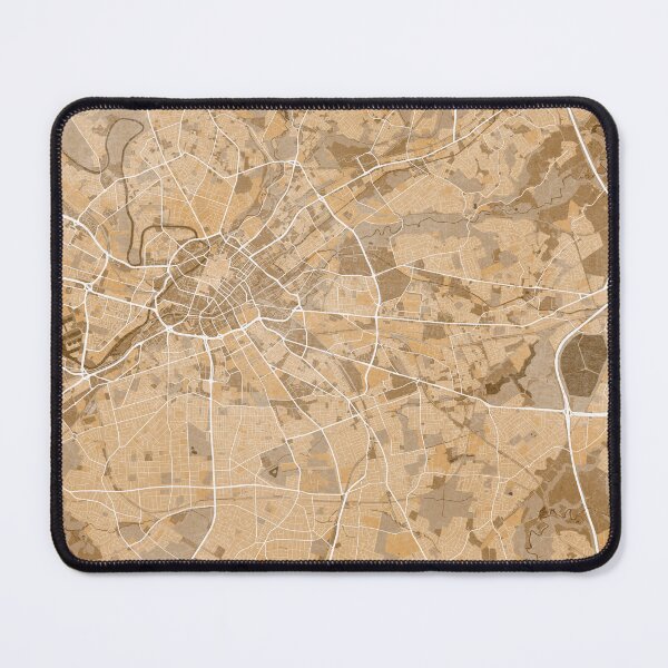 Item preview, Map of Manchester (England) in sepia vintage style designed and sold by blursbyai.