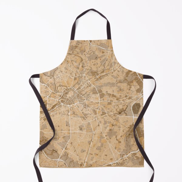 Item preview, Map of Manchester (England) in sepia vintage style designed and sold by blursbyai.