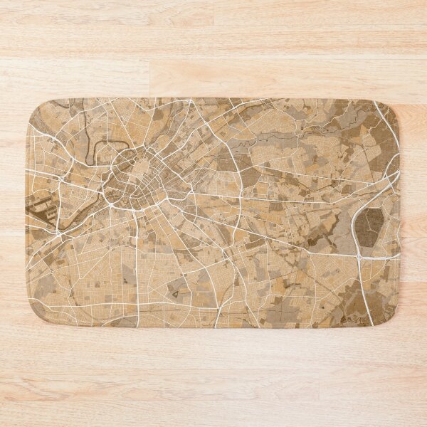 Item preview, Map of Manchester (England) in sepia vintage style designed and sold by blursbyai.