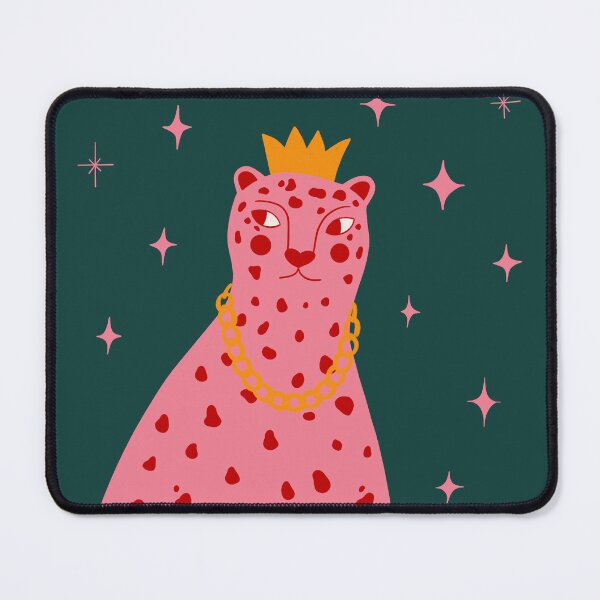 Item preview, Stay Fabulous Pink red cheetah illustration designed and sold by WeirdyTales.