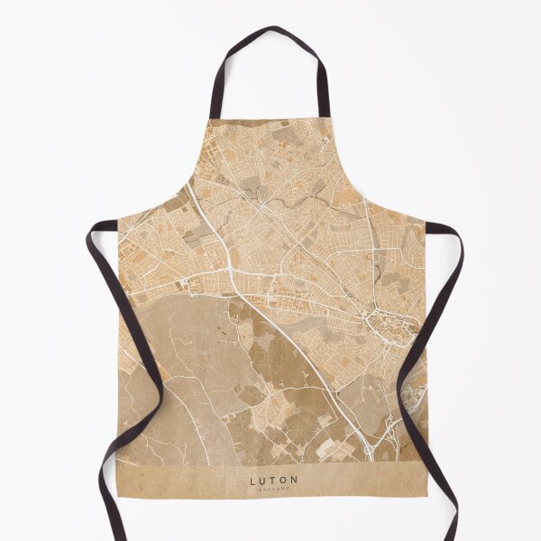 Item preview, Map of Luton (England) in sepia vintage style designed and sold by blursbyai.