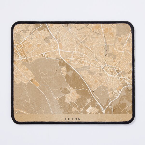 Item preview, Map of Luton (England) in sepia vintage style designed and sold by blursbyai.