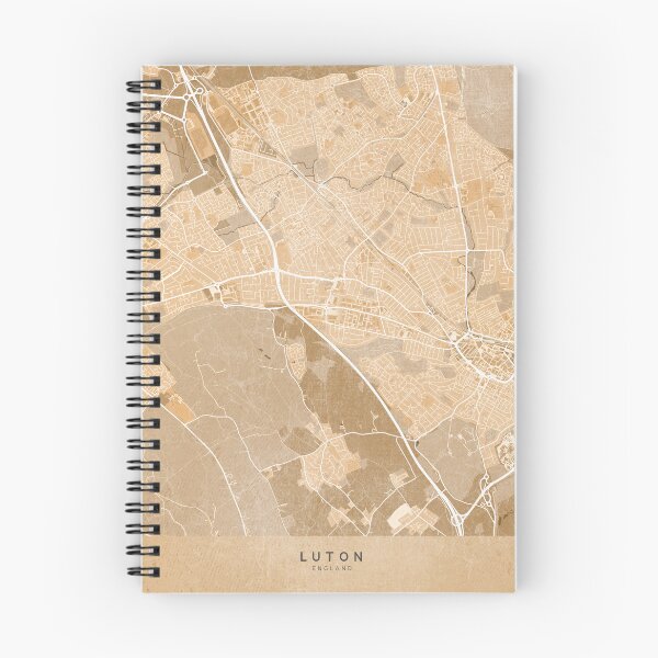 Item preview, Map of Luton (England) in sepia vintage style designed and sold by blursbyai.