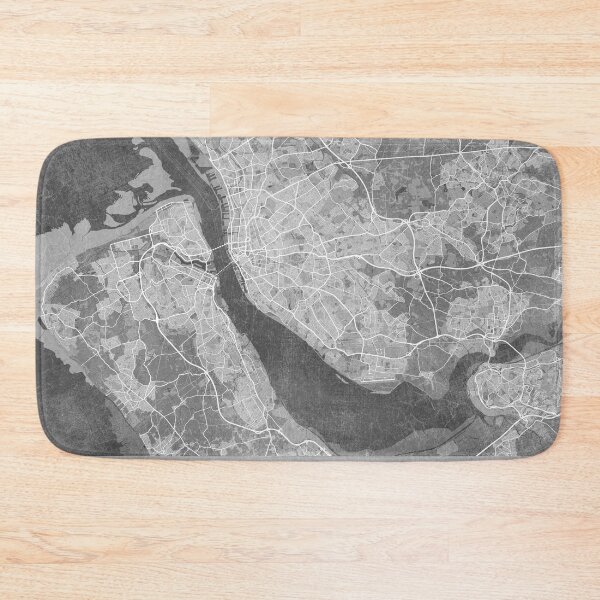 Item preview, Map of Liverpool-Birkenhead (England) in gray vintage style designed and sold by blursbyai.