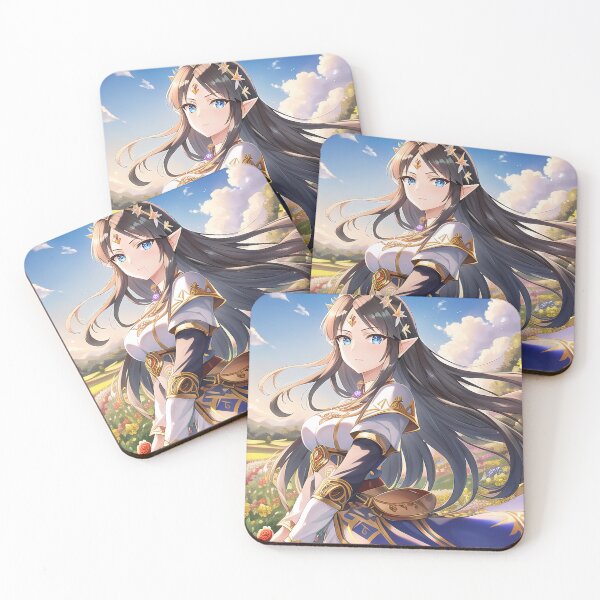 Item preview, Cute anime leven princess in a flower landscape designed and sold by RK - Shop.