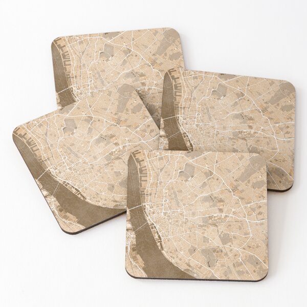 Item preview, Map of Liverpool (England) in sepia vintage style designed and sold by blursbyai.