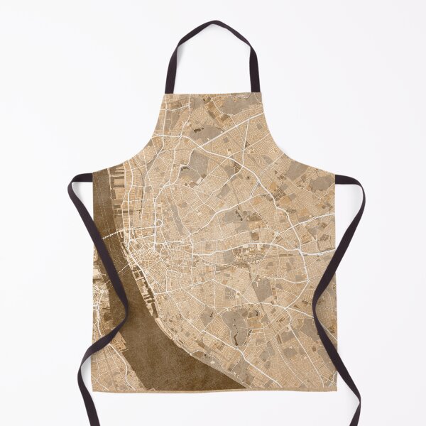Item preview, Map of Liverpool (England) in sepia vintage style designed and sold by blursbyai.