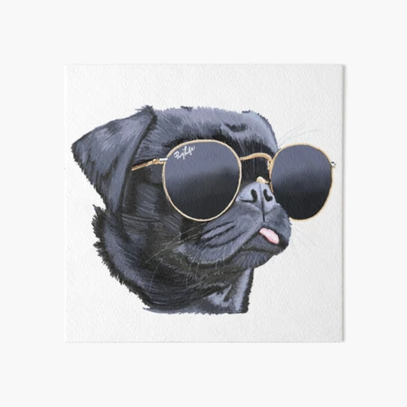 Premium Photo  A pug dog wearing sunglasses and a vest with a bow