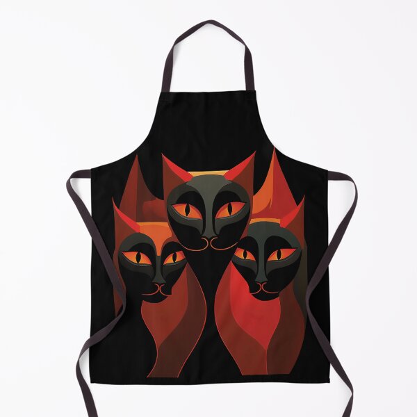 Item preview, Feline Trio In Red, Abstract Cats designed and sold by DiamondPixel.
