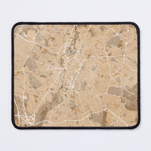 Item preview, Map of Leicester (England) in sepia vintage style designed and sold by blursbyai.
