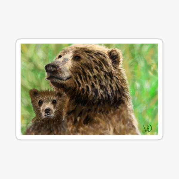 Item preview, Sweet mom with her teddy bear designed and sold by mayerarts.