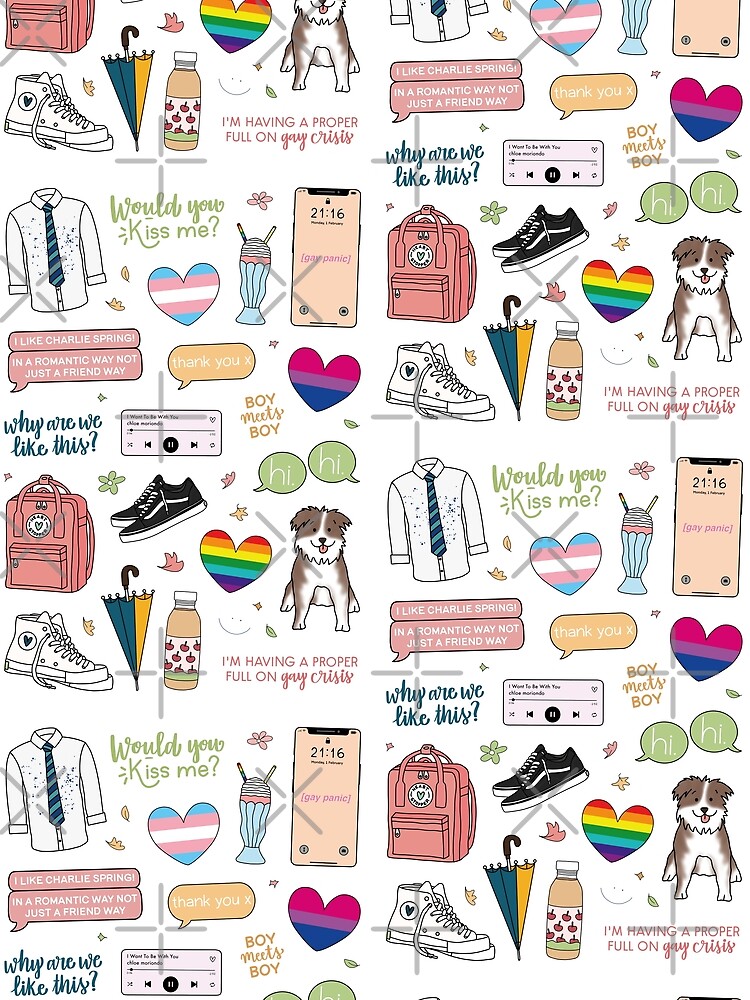 Thumbnail 3 of 3, Scarf, HEARTSTOPPER NETFLIX designed and sold by lettersofjoy.