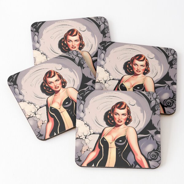 Item preview, Vintage Retro 1940s-ish Comic Gal designed and sold by WitchyWare.