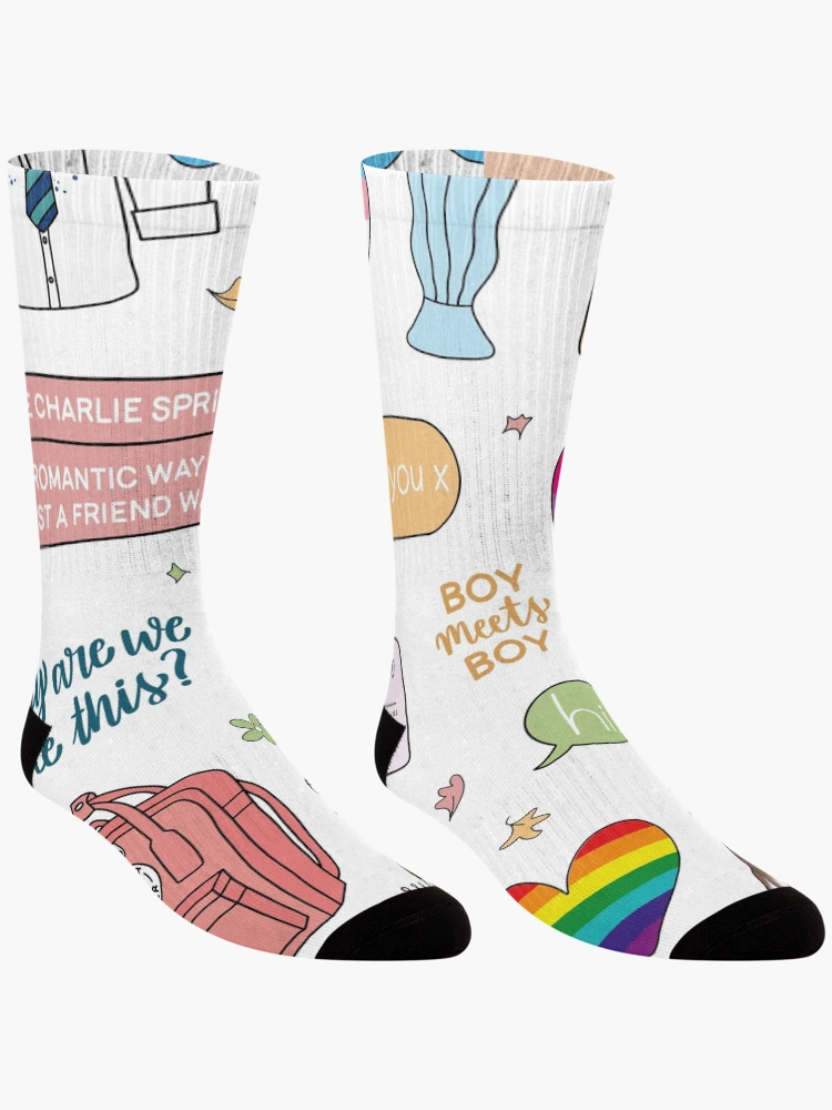 Thumbnail 3 of 5, Socks, HEARTSTOPPER NETFLIX designed and sold by lettersofjoy.