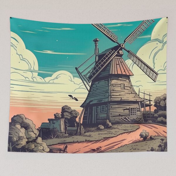 Item preview, The Old Windmill designed and sold by Cat-Paradise.
