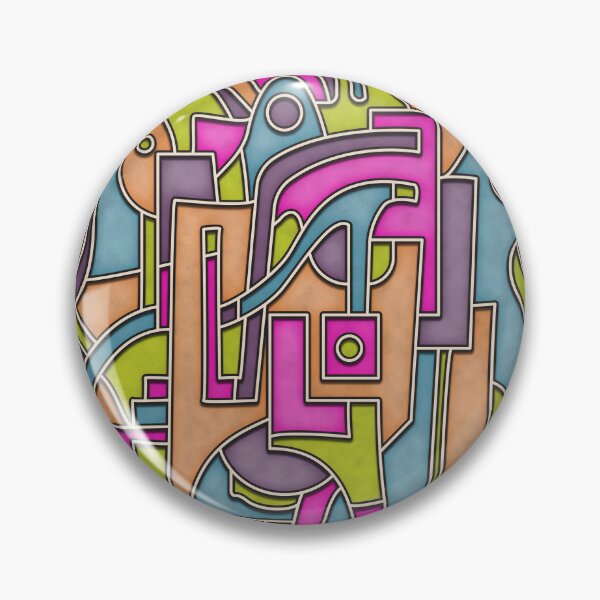 Artikelvorschau, Psychedelic Birdfeeder - 60er-Jahre-Stil, leuchtend gefärbt, geometrisch, abstrakt entworfen und verkauft von RML Art Studios.