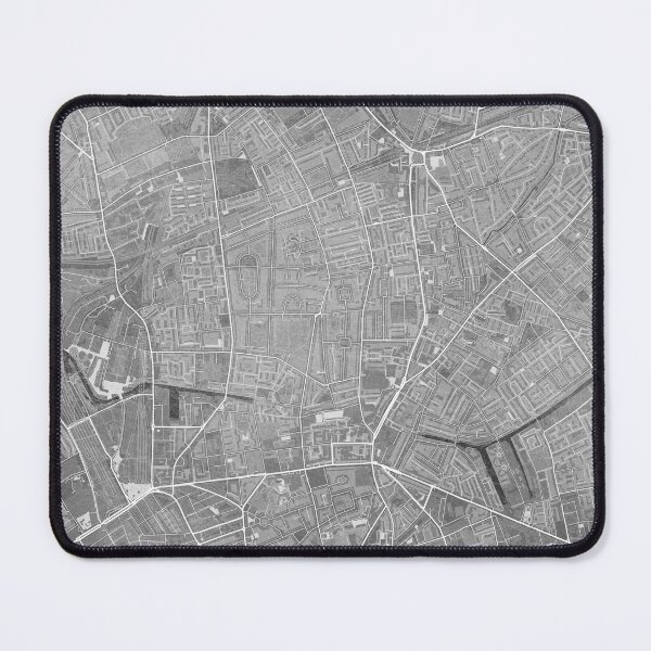 Item preview, Map of Islington (England) in gray vintage style designed and sold by blursbyai.