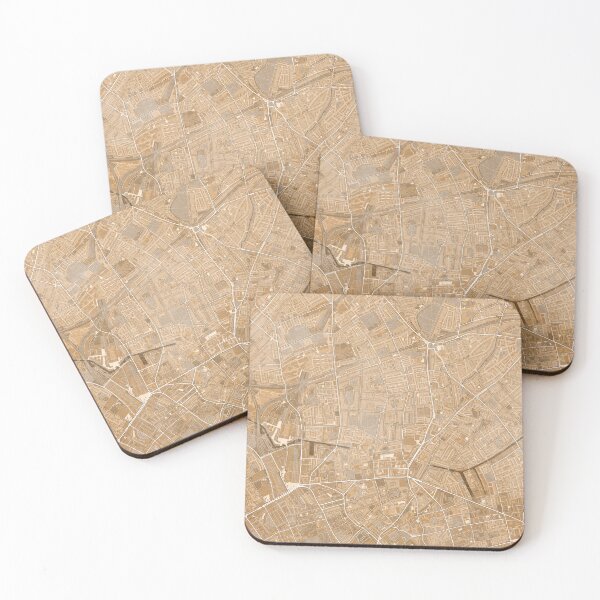 Item preview, Map of Islington (England) in sepia vintage style designed and sold by blursbyai.