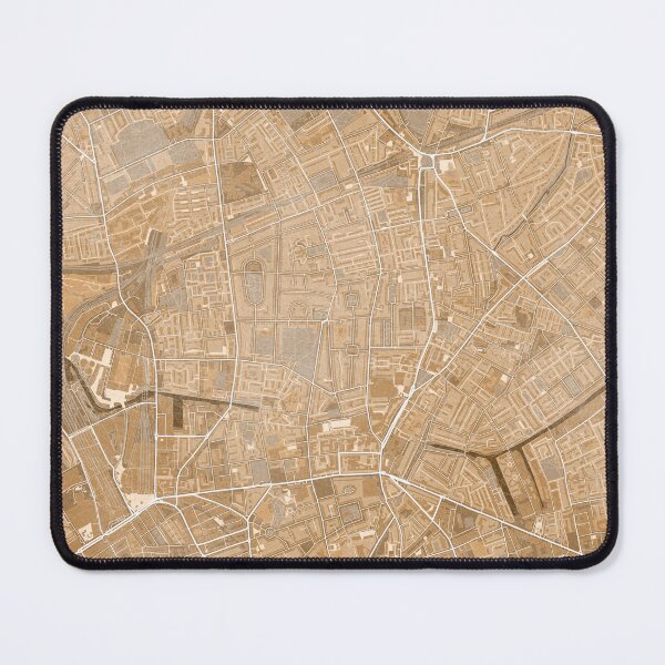 Item preview, Map of Islington (England) in sepia vintage style designed and sold by blursbyai.
