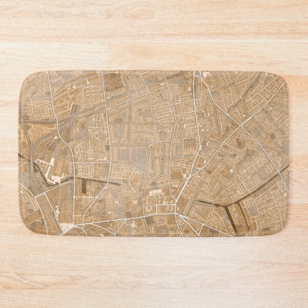 Item preview, Map of Islington (England) in sepia vintage style designed and sold by blursbyai.
