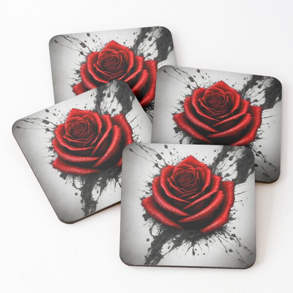 Item preview, Red Rose on Black and White Splash designed and sold by Aaron2610.
