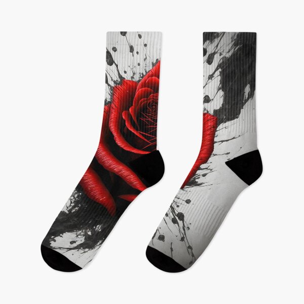 Item preview, Red Rose on Black and White Splash designed and sold by Aaron2610.
