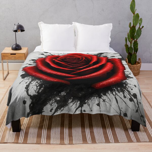 Item preview, Red Rose on Black and White Splash designed and sold by Aaron2610.