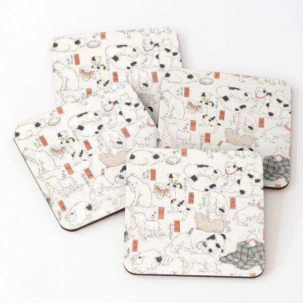 Item preview, Cats Vintage Japanese Woodblock Print by Utagawa Kuniyoshi designed and sold by kathrynhw.