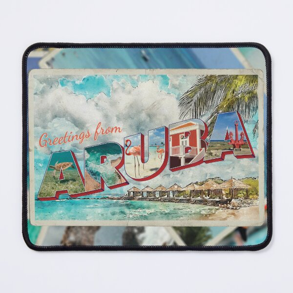 Item preview, Greetings from Aruba Vintage style retro souvenir designed and sold by DeveloperProp0.