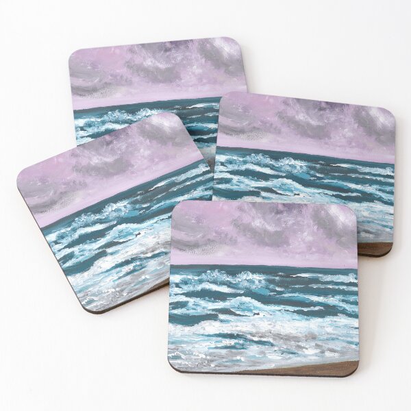 Item preview, Nature and landscapes, blue landscape, indigo sea with waves designed and sold by anaozzart.