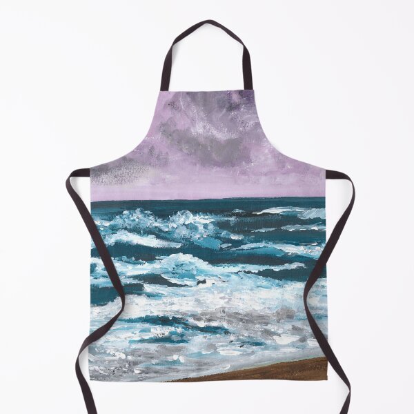 Item preview, Nature and landscapes, blue landscape, indigo sea with waves designed and sold by anaozzart.